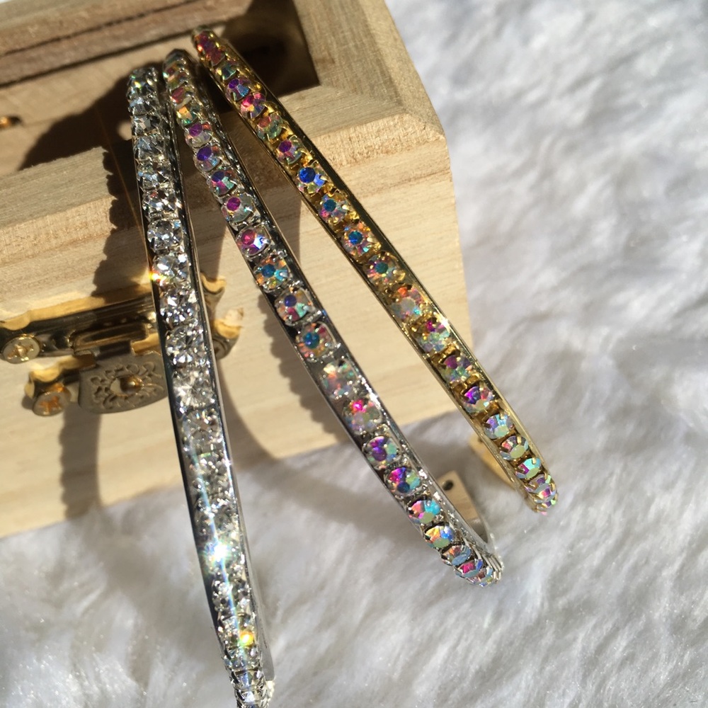 Jazzy Cuff Crystal Rhinestone Bracelets